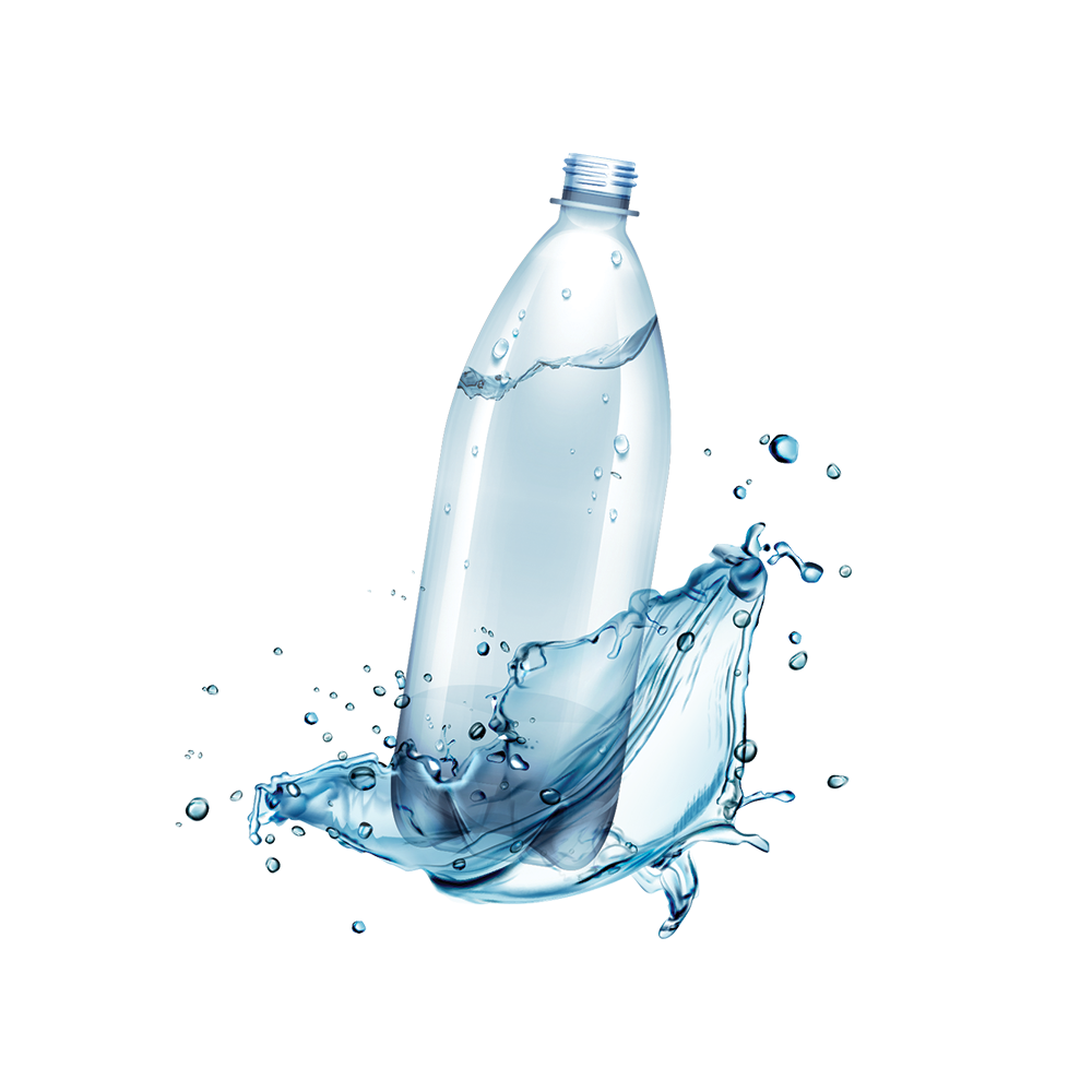 Three bottles of mineral water